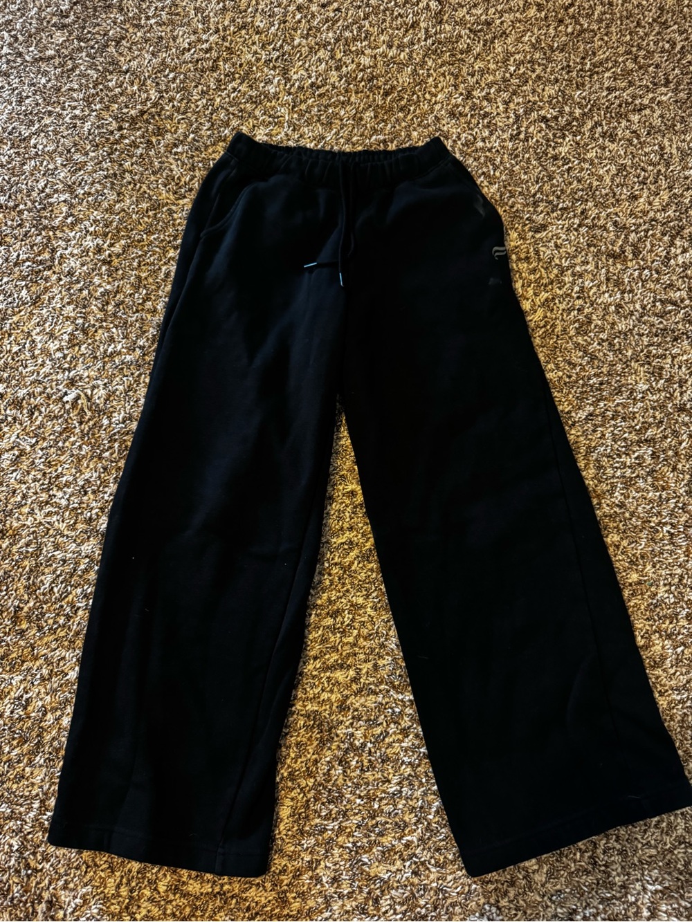 Fabletics Kids Black Wide-Leg Joggers